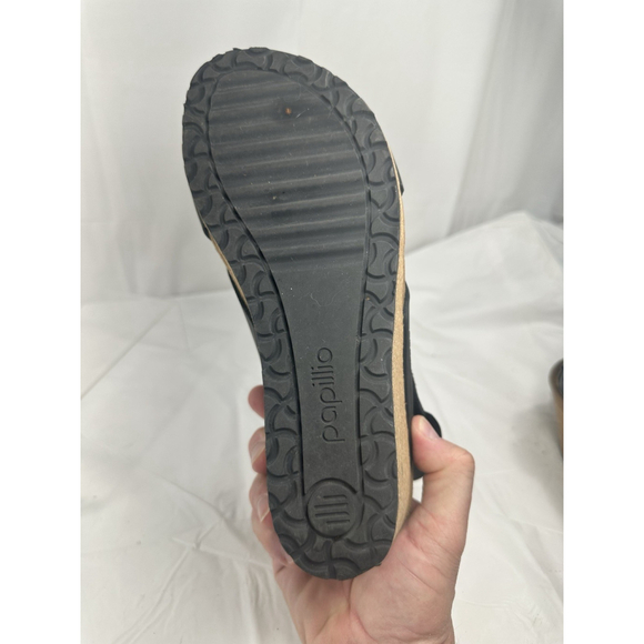 Birkenstock by Papillo Black Leather Samira Wedge Sandal Shoe size 9 - Picture 8 of 16